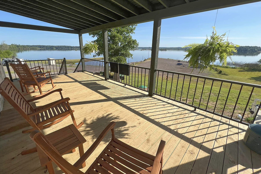 Looking over lake from deck